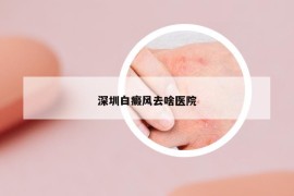 深圳白癜風(fēng)去啥醫(yī)院