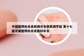 中國醫(yī)師協(xié)會皮膚病分會銀屑病學(xué)組 第十七屆中國醫(yī)師協(xié)會皮膚科年會
