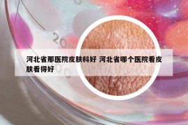 河北省那醫(yī)院皮膚科好 河北省哪個(gè)醫(yī)院看皮膚看得好
