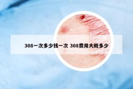 308一次多少錢一次 308費用大概多少