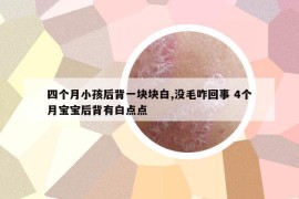 四個月小孩后背一塊塊白,沒毛咋回事 4個月寶寶后背有白點點