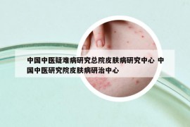 中國(guó)中醫(yī)疑難病研究總院皮膚病研究中心 中國(guó)中醫(yī)研究院皮膚病研治中心