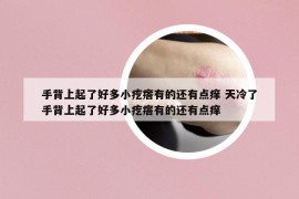 手背上起了好多小疙瘩有的還有點(diǎn)癢 天冷了手背上起了好多小疙瘩有的還有點(diǎn)癢