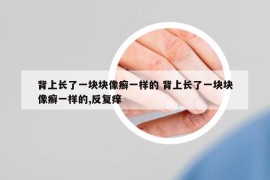 背上長(zhǎng)了一塊塊像癬一樣的 背上長(zhǎng)了一塊塊像癬一樣的,反復(fù)癢
