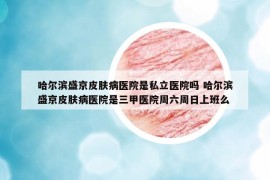 哈爾濱盛京皮膚病醫(yī)院是私立醫(yī)院嗎 哈爾濱盛京皮膚病醫(yī)院是三甲醫(yī)院周六周日上班么