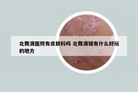 北舞渡醫(yī)院有皮膚科嗎 北舞渡鎮(zhèn)有什么好玩的地方