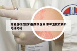 邯鄲衛(wèi)校皮膚科醫(yī)生楊醫(yī)生 邯鄲衛(wèi)校皮膚科電話號(hào)碼