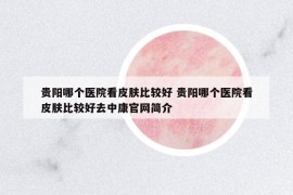 貴陽哪個醫(yī)院看皮膚比較好 貴陽哪個醫(yī)院看皮膚比較好去中康官網(wǎng)簡介