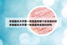 安徽醫(yī)科大學(xué)第一附屬醫(yī)院哪個(gè)區(qū)皮膚科好 安徽醫(yī)科大學(xué)第一附屬醫(yī)院皮膚科好嗎