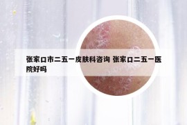 張家口市二五一皮膚科咨詢 張家口二五一醫(yī)院好嗎