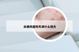 白癜風醫(yī)院天津什么地方
