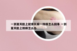 一到夏天臉上就像長癬一樣癢怎么回事 一到夏天臉上刺癢怎么辦