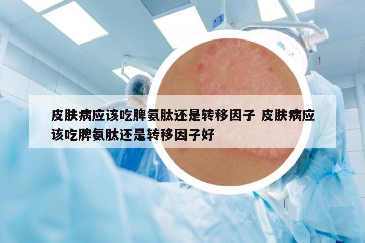 皮膚病應(yīng)該吃脾氨肽還是轉(zhuǎn)移因子 皮膚病應(yīng)該吃脾氨肽還是轉(zhuǎn)移因子好