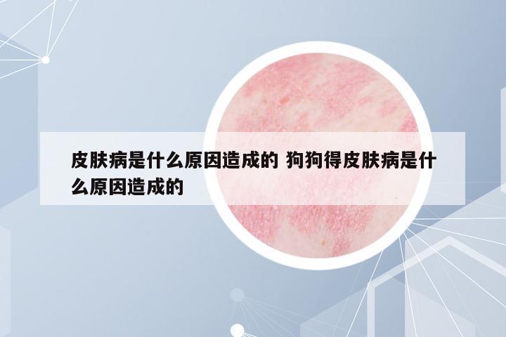 皮膚病是什么原因造成的 狗狗得皮膚病是什么原因造成的