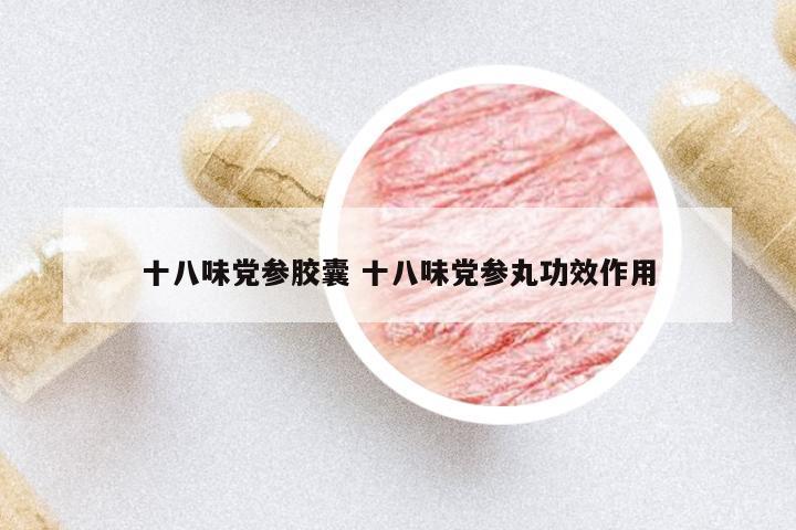 十八味黨參膠囊 十八味黨參丸功效作用