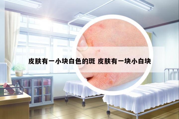 皮膚有一小塊白色的斑 皮膚有一塊小白塊